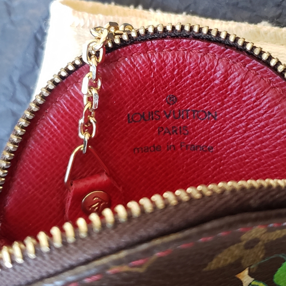 EUC Rare Authentic Louis Vuitton X Murakami Cerise Monogram Porte-monnaie Rond - Picture 5 of 12